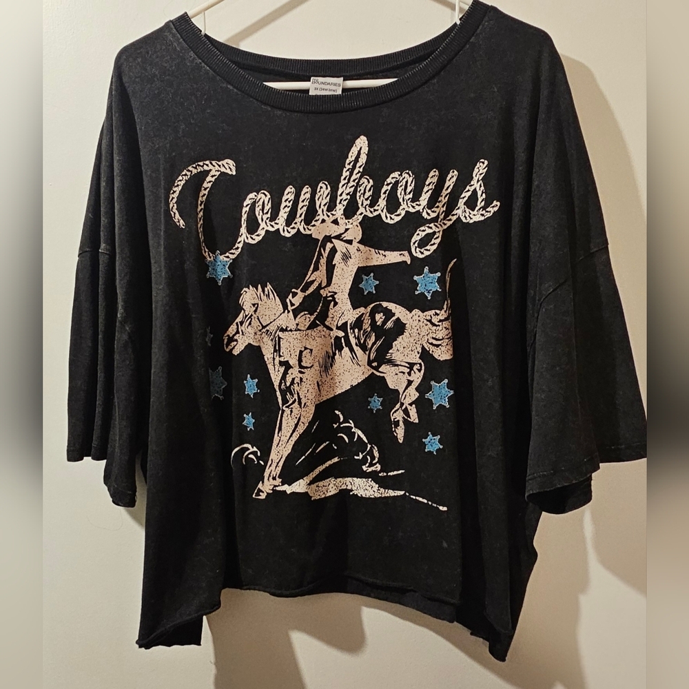 Cowboys Graphic Crop Top